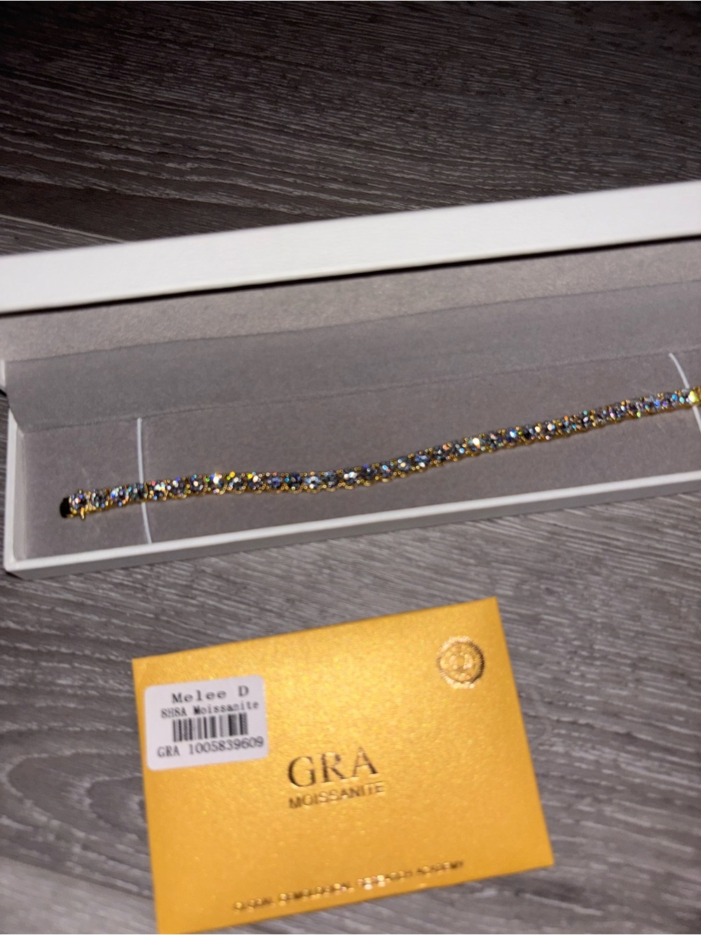 Brand New 7” VVS Moissanite Tennis Bracelet 18k Gold 925 Silver